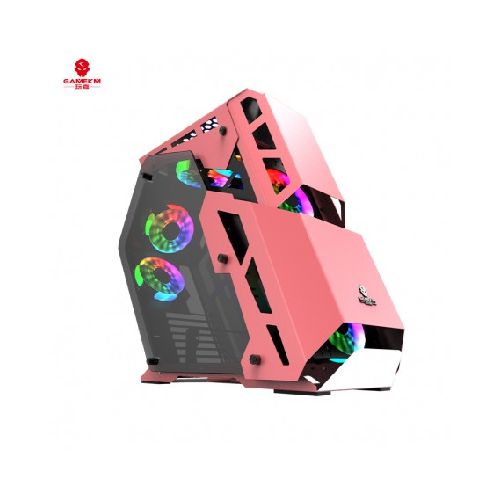 Gabinete Gamer Game Km Juez Con Vidrio Templado Rosa (No Incluye Cooler)  