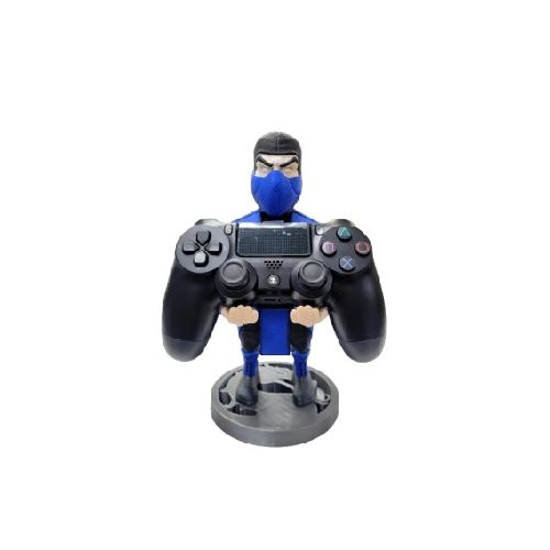 Soporte Joystick Figura 3d Sub Zero Base Logo Mortal Kombat