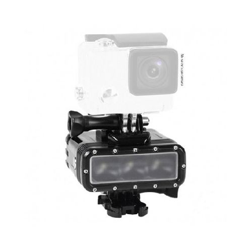 Iluminador Gopro Sumergible 40Mts Doble Bateria Recargable Luz Led 360 Lumens Linterna Hf0302 Ultrabrillante 2 Horas  