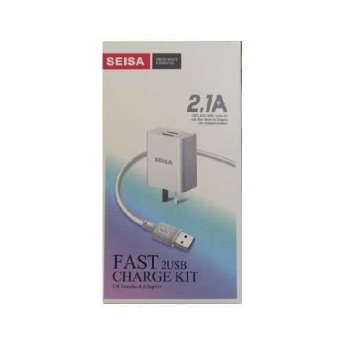 Cargador 5v 2.1a Seisa T-C02 V Con Cable Micro Usb V8  