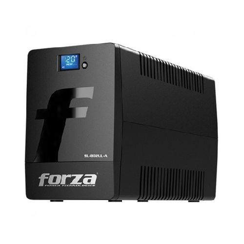 Ups Forza 800VA smart interactiva 4 tomas 480 Watts Cable Soft Lcd Tactil Sl-802Ul-A  