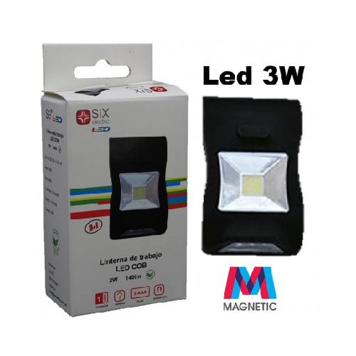 Linterna De Camping Led Cob 2W 140Lm Magnetico Six Electric Ll6546