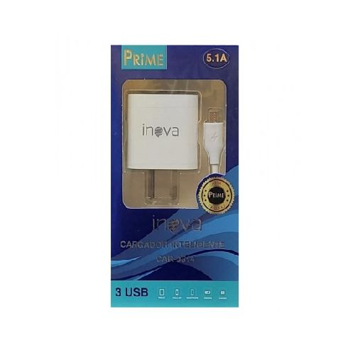 Cargador Celular Inova Prime 5.1a Con Cable Micro Usb Car-3014  