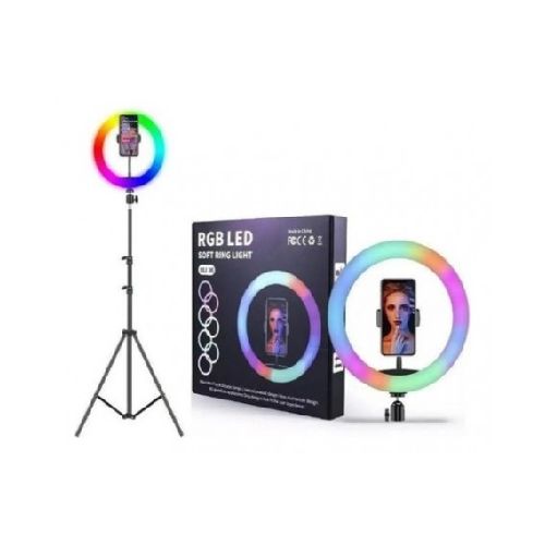 Aro Luz Led 36cm Rgb Color Calida Fria Celular Usb Selfie MJ-36KA + Tripode 2mts  