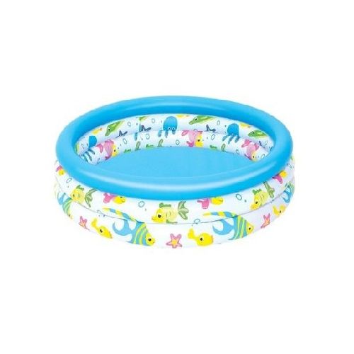 Pileta Inflable 3 Anillos 122X25Cm 140L Fondo Del Mar Bestway