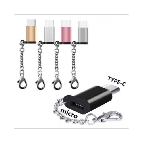 Adaptador Llavero Usb Tipo C Macho A Micro Usb Hembra