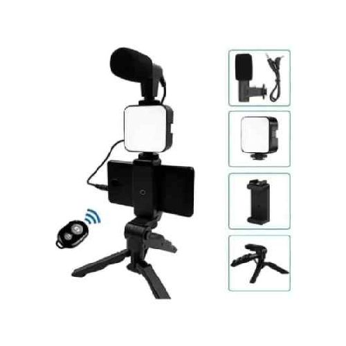  Kit de filmacion con luz y microfono soporte para celular AY49KA