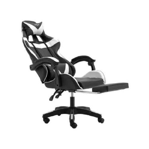  Silla Gamer Pc Reclinable Con Apoya Pies Blanco/negro Vonne