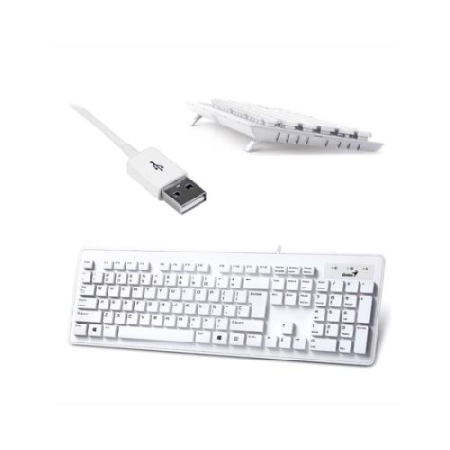  Teclado Genius Slimstar 230 Multimedia USB Blanco