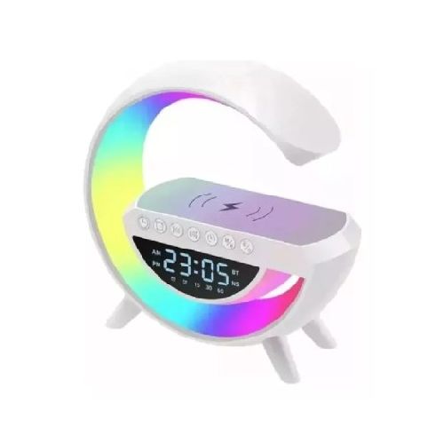  Lampara LED Reloj Despertador Parlante Bluetooth Cargador inalambrico BT3401