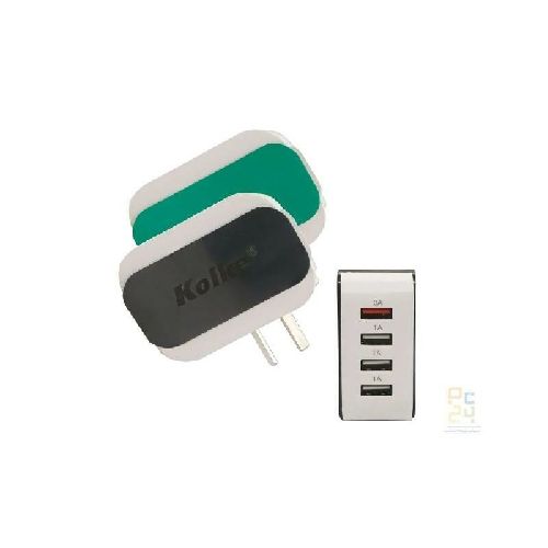 CARGADOR 220-USB CAR-220-4USB (sal:5VDC/3Amp) 4 PUERTOS 1X3A+3X1A  