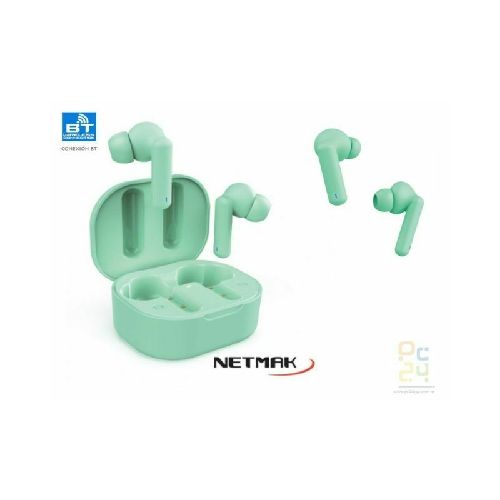 AURICULAR BLUETOOTH C/ESTUCHE NM-AIR5-G (VERDE) NETMAK  