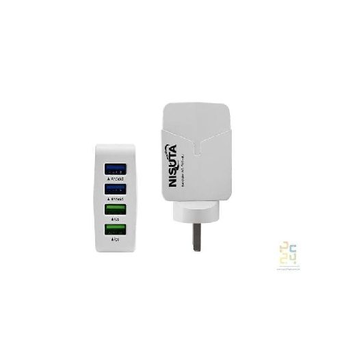 CARGADOR 220-USB NS-FU544U (sal:5VDC/3.6Amp) 2-USBx2.4A+1-USBx3.6A  