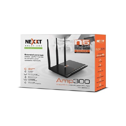 Router Inalambrico NEXXT Amp300 Rompe Muro 300Mbps