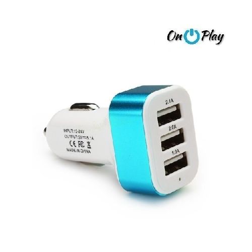 CARGADOR AUTO 1A 3 USB