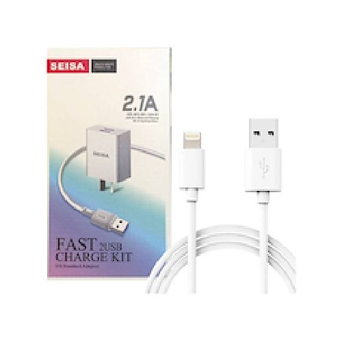 SEISA T-C02IP Cargador kit 2.1 + cable de iphone 1m - Alegre Computación