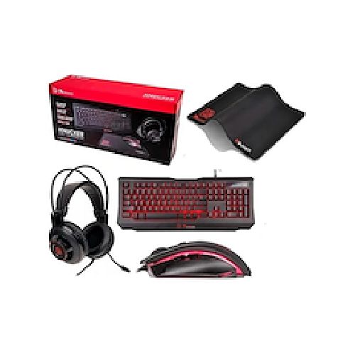 TTESPORTS Knucker Combo Teclado + Mouse + Pad + Auricular - Alegre Computación