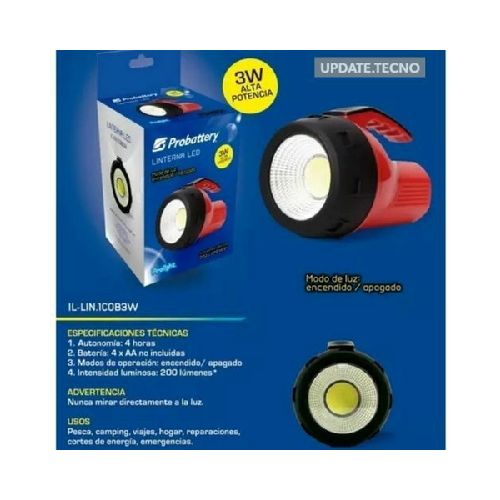 Linterna Probattery Led 200 Lumenes Pesca Camping  