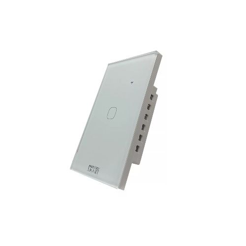 Tecla Llave Interruptor Smart Wifi Blanca Alexa 1 Punto