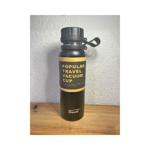 Termo De Acero Inoxidable Popular Travel 650 Ml Negro