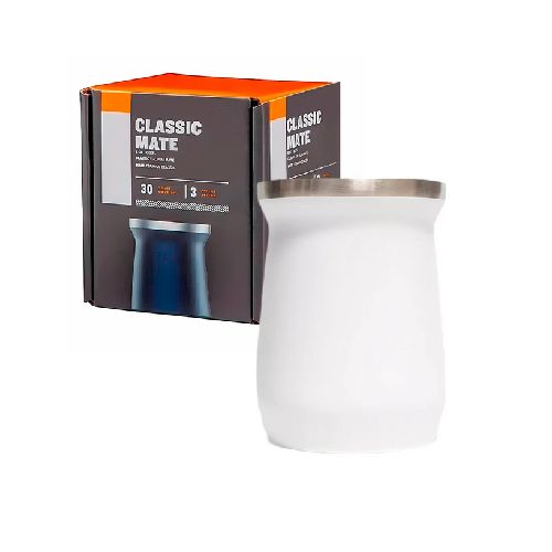 Mate Acero Classic 180ml Blanco