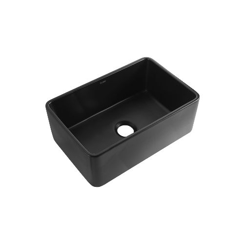 Bacha pileta de cocina simple Peirano BCH - 16N ceramica losa negra  