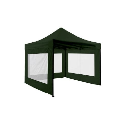 GAZEBO PLAGABLE ALUMINIO + Pared 3X3M Verde