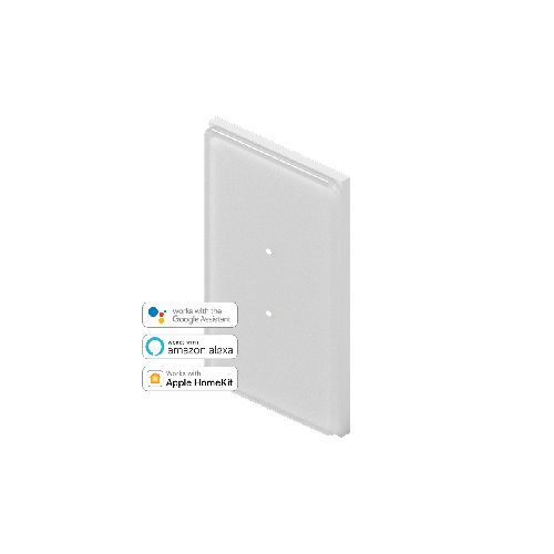 Interruptor de luz Inteligente Touch Blanco 2 líneas/canales – HomeKit, Google, Alexa