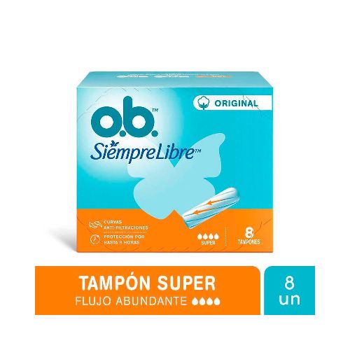 Tampones Ob Siempre Libre Super x 8 Un. - Supermercado Disco Online | Todo lo Que Necesitás