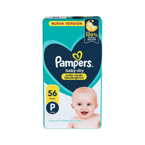 Pañales PAMPERS babydry p 56u - Supermercado Disco Online | Todo lo Que Necesitás