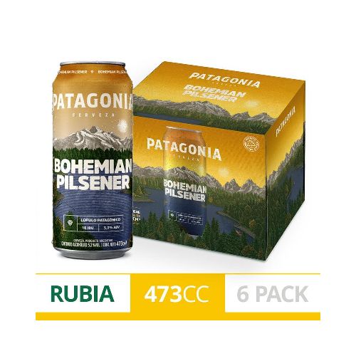 cerveza PATAGONIA Bohemian 473cc 6un - Supermercado Disco Online | Todo lo Que Necesitás