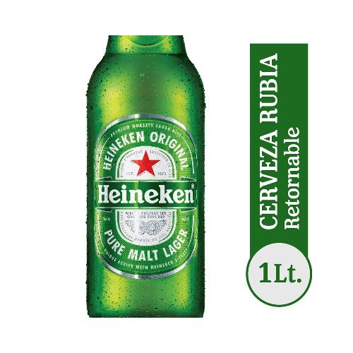 cerveza HEINEKEN Rubia 1lt Ret - Supermercado Disco Online | Todo lo Que Necesitás