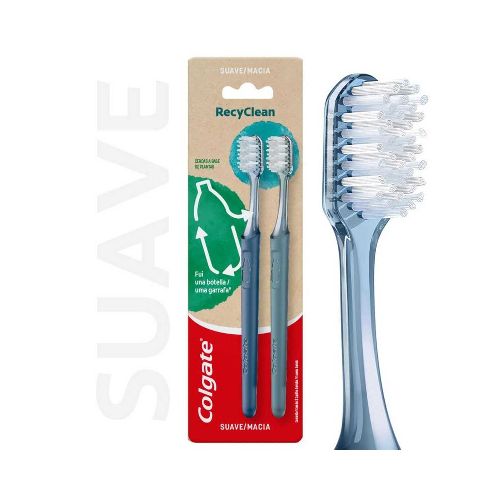 CEPILLO DE DIENTES COLGATE RECYCLEAN 100% RECICLADO 2 U - Supermercado Disco Online | Todo lo Que Necesitás