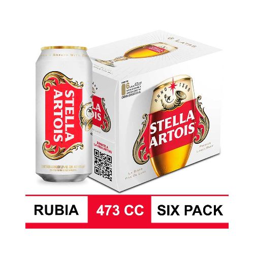 cerveza STELLA ARTOIS Rubia 473cc 6un - Supermercado Disco Online | Todo lo Que Necesitás