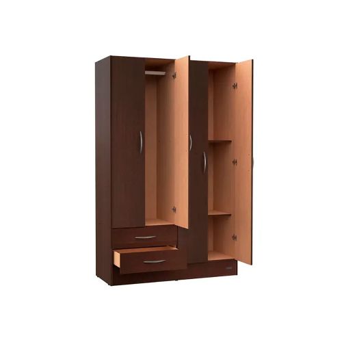 Placard Mosconi Art 24 Pack 4 Puertas 2 Cajones Chocolate 1.80 Mts - Maxihogar