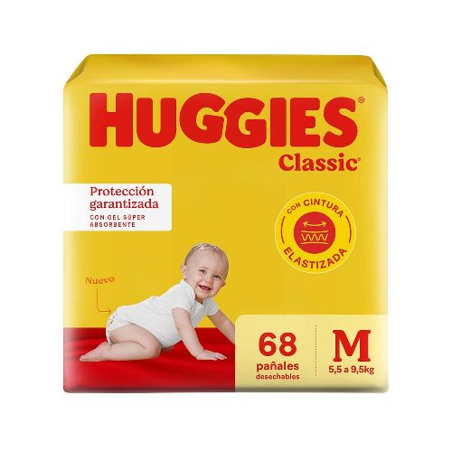 Pañales Huggies Classic Ahorrapack M 68 U - Masonline - Más Online