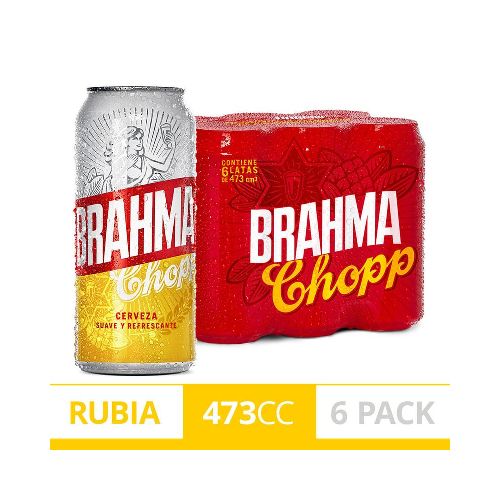 Cerveza Rubia Brahma 473ml 6u - Masonline - Más Online