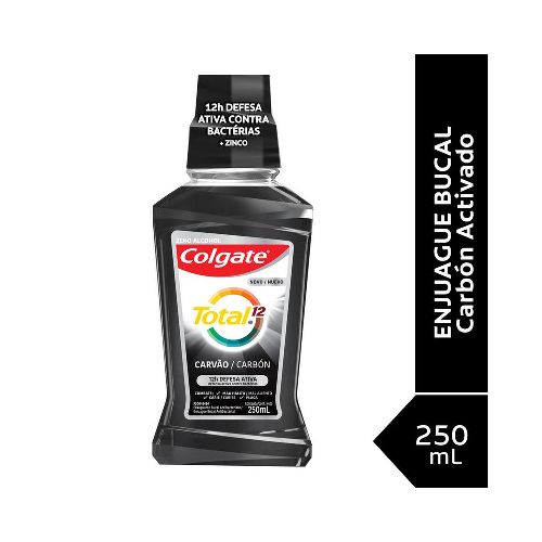 Enjuague Bucal Colgate Total 12 Carbón Activado 250ml - Masonline - Más Online