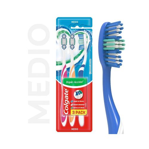 Cepillo De Dientes Colgate Triple Acción 3 U - Masonline - Más Online