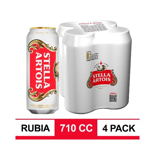 Cerveza Rubia Stella Artois 710 Ml 4u - Masonline - Más Online