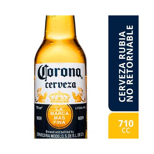 Cerveza Rubia Corona No Retornable 710 Cc - Masonline - Más Online