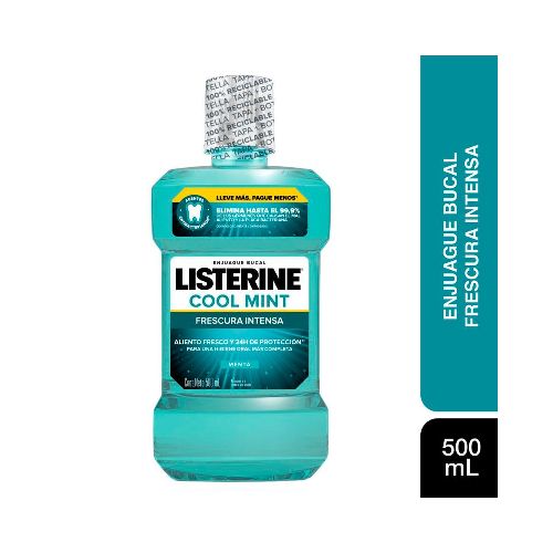 Enjuague Bucal Listerine Cool Mint Frescura Intensa 500ml - Masonline - Más Online