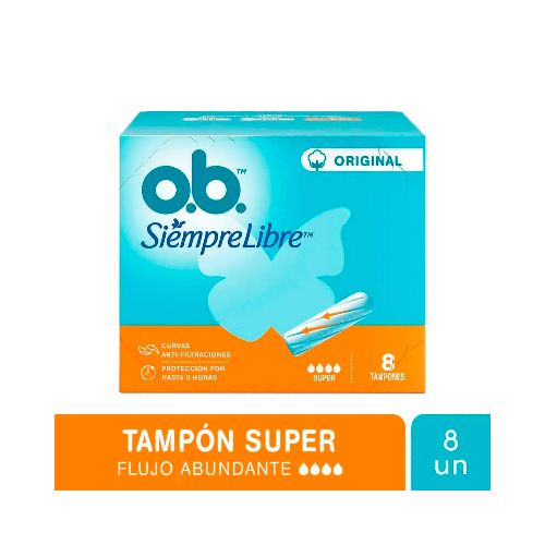 Tampones Ob Siempre Libre Super X 8 Un. - Masonline - Más Online