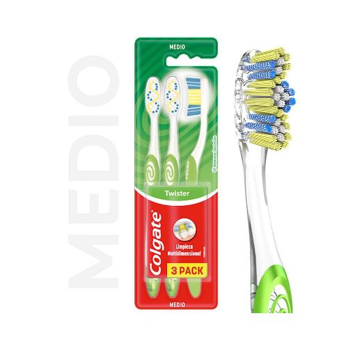 Cepillo De Dientes Colgate Twister Medio 3un - Masonline - Más Online