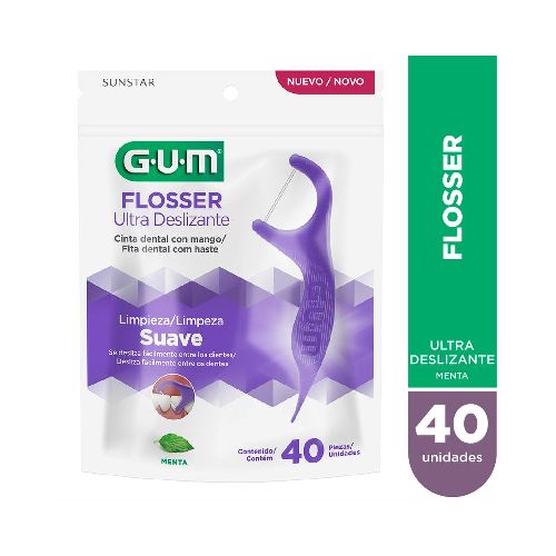 Hilo Dental Gum Con Mango Flosser 40un - Masonline - Más Online