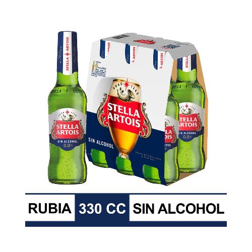 Cerveza Rubia Stella Artois Sin Alcohol 330 Ml 6u - Masonline - Más Online