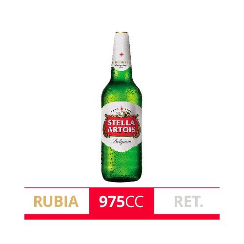 Cerveza Rubia Stella Artois Retornable 975 Ml - Masonline - Más Online