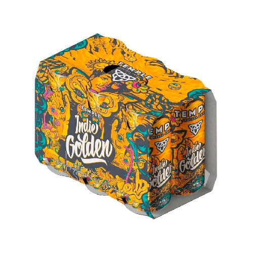 Cerveza Temple Indie Golden  473 Ml 6u - Masonline - Más Online