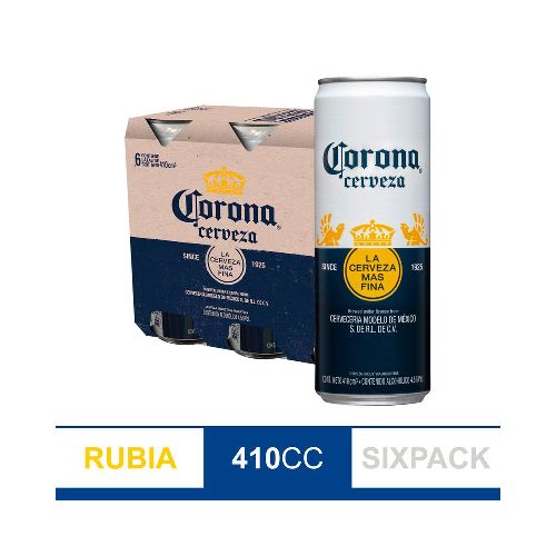 Cerveza Corona Rubia 410ml 6u - Masonline - Más Online