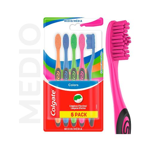 Cepillo De Dientes Colgate Colors Collection 5u - Masonline - Más Online